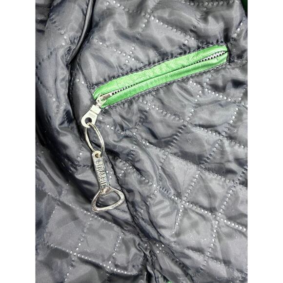 Straight To Hell Commando Cactus Green Leather Motorcycle Jacket Women's SMALL - Picture 7 of 7